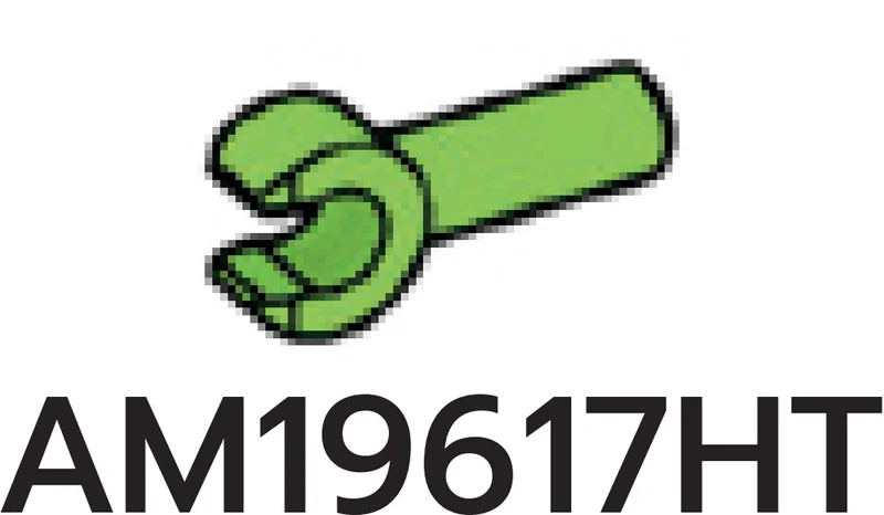 Connector: pin, long with clip in Green, Soft Grass