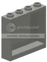 Wall 4 x 3 x 1 in Gray, Dark (Translucent)