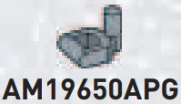 Connector: pin, small with perpendicular hand grip in Gray, Steel