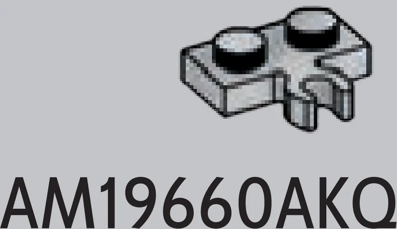 Plate 1 x 2 with vertical clip on side in White with Black Marbling (Camo)