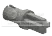 Connector: pin with axle in Gray, Dark (Metallic)