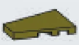 Tile 2 x 3 wedge, left in Green, Light Olive Drab (Metallic)