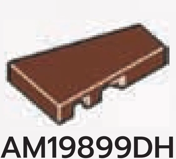 Tile 2 x 3 wedge, right in Brown