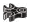Connector: clip, small triple in Black (Metallic)