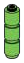 Brick 1 x 3 x 1 round in Green, Soft Grass