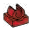 Tile Modified 1 x 1 w/ Vertical Clip on Top in Red (Camo)