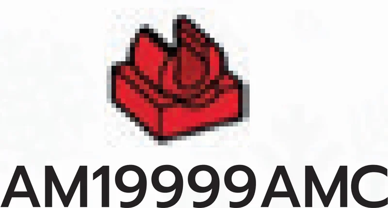 Tile Modified 1 x 1 w/ Vertical Clip on Top in Red, Flame