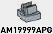 Tile Modified 1 x 1 w/ Vertical Clip on Top in Gray, Steel