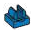 Tile Modified 1 x 1 w/ Vertical Clip on Top in Blue with Speckles, Bright