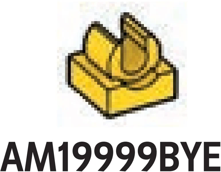 Tile Modified 1 x 1 w/ Vertical Clip on Top in Yellow, Lemon