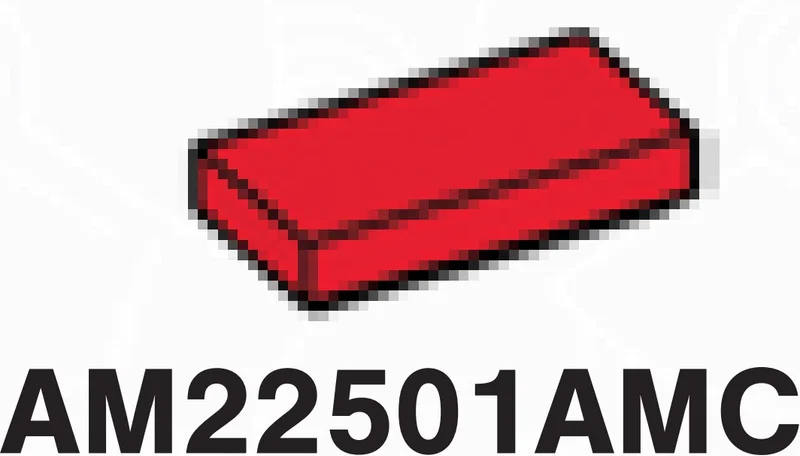 Tile 1 x 2 in Red, Flame