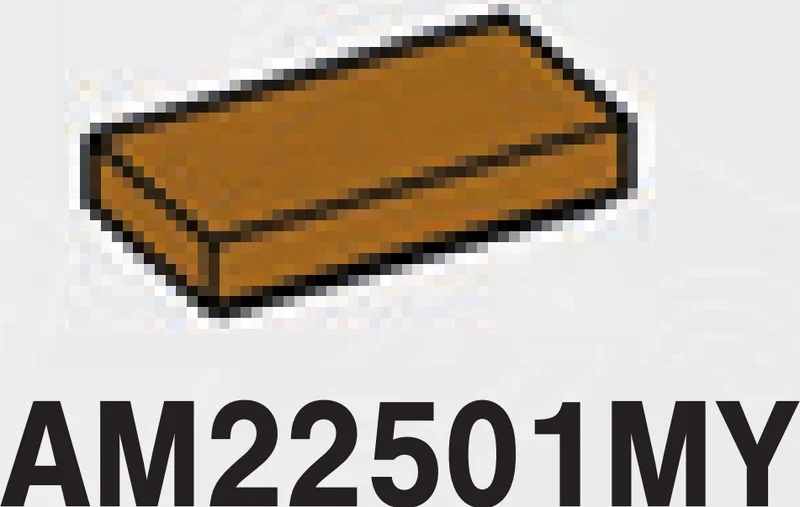 Tile 1 x 2 in Brown, Milk Chocolate