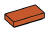 Tile 1 x 2 in Red, Brick