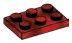 Plate 2 x 3 in Red (Camo)