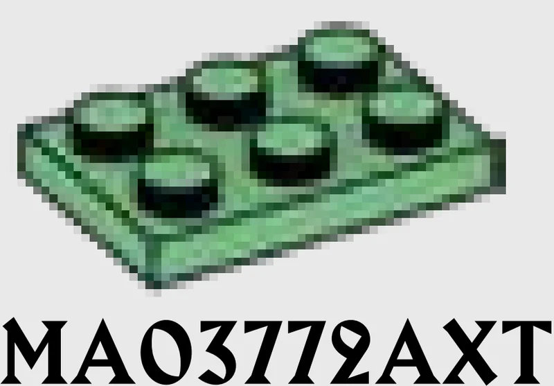 Plate 2 x 3 in Green, Vertigris (Sand Green)