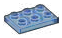 Plate 2 x 3 in Blue, Cyan (Translucent)