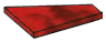 Tile Wedge 3 x 4 without left corner in Red (Camo)