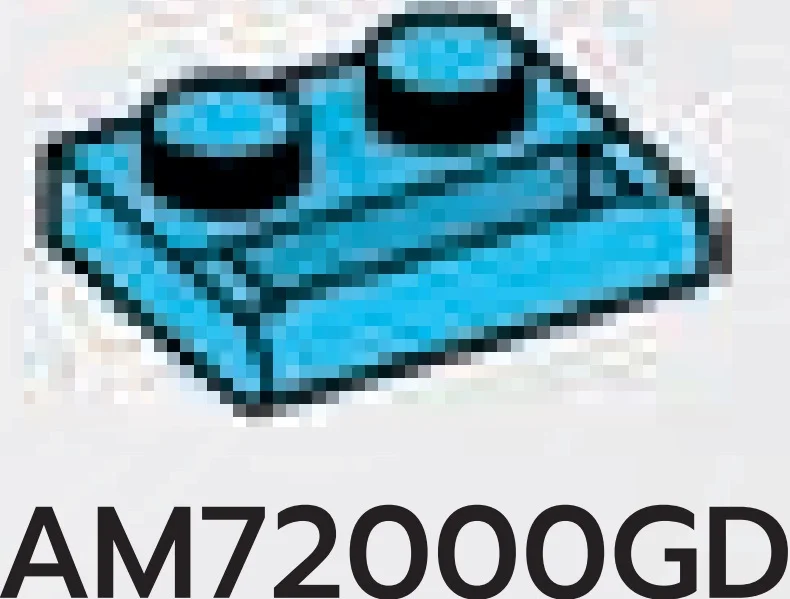 Plate Modified 1 x 2 with enclosed handle, lengthwise in Blue, Rich Sky