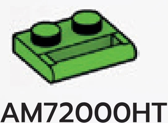 Plate Modified 1 x 2 with enclosed handle, lengthwise in Green, Soft Grass