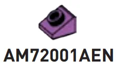 Slope brick 25 1 x 1 with open stud on slope in Magenta, Rich