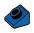 Slope brick 25 1 x 1 with open stud on slope in Blue