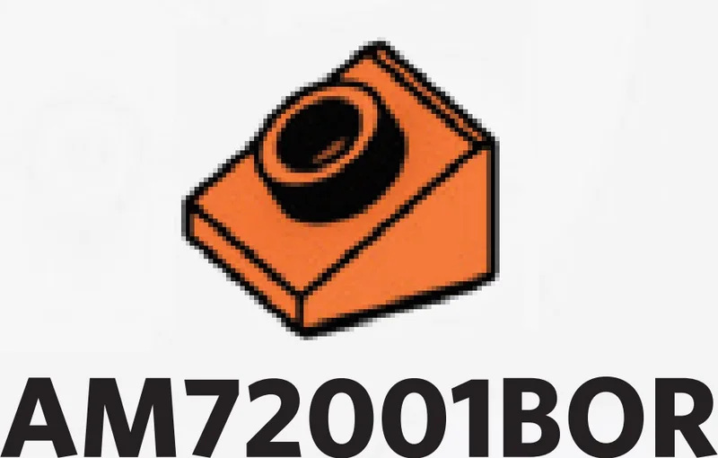 Slope brick 25 1 x 1 with open stud on slope in Orange, Bright