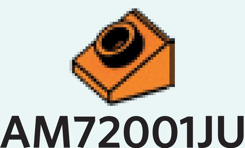 Slope brick 25 1 x 1 with open stud on slope in Orange, Smoky