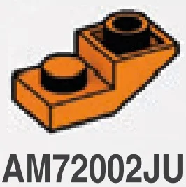 Slope brick 22 2 x 1 inverse in Orange, Smoky