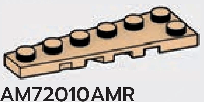 Wedge Plate 2 x 6 wedge, right in Brown, Light Tan