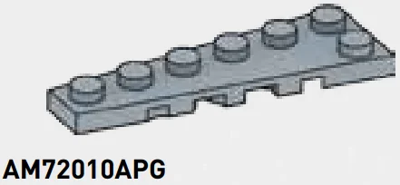 Plate 2 x 6 wedge, right in Gray, Steel