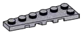 Wedge Plate 2 x 6 wedge, right in Gray, Medium (Metallic)