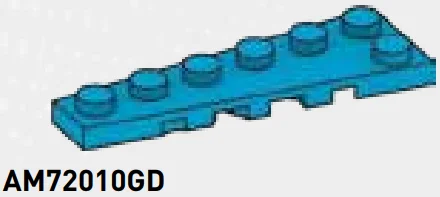 Plate 2 x 6 wedge, right in Blue, Rich Sky
