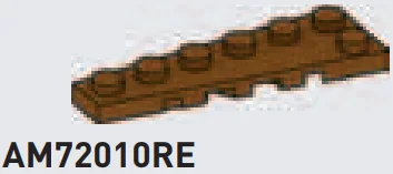 Plate 2 x 6 wedge, right in Brown, Rich