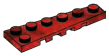Wedge Plate 2 x 6 wedge, left in Red (Camo)