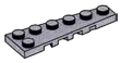 Wedge Plate 2 x 6 wedge, left in Gray, Medium (Metallic)