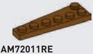 Plate 2 x 6 wedge, left in Brown, Rich