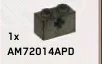 Connector Brick 1 x 2 with axle hole