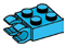 Brick 2 x 2 two-thirds height with horizontal clips in Blue, Rich Sky
