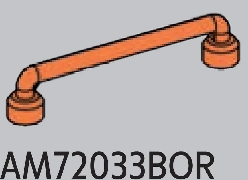 Bar 1 x 6 Short Railing Fence with 2 Studs in Orange, Bright