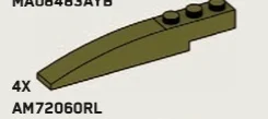 Slope Brick 1 x 1 x 8 with transverse half-curve