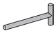Bar 1 x 4 x 1 with perpendicular handles in Gray, Steel