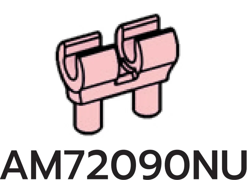 Connector, pins with double clip