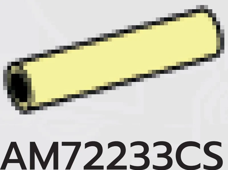 Connector: pipe, small 3 studs long in Yellow, Pastel