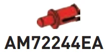 Connector: pin, small with axle in Red, Cardinal