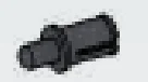 Connector: pin, small with axle in Gray, Dark (Metallic)