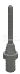 Antenna 3H on small pin in Gray, Medium (Metallic)