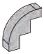 Brick 1 x 2.67 x 3 half-curve top in Gray, Steel