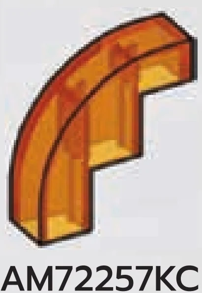 Brick 1 x 2.67 x 3 half-curve top