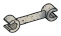 Connector: clip, small double-sided 1 x 4 in Gray, Light (Camo)