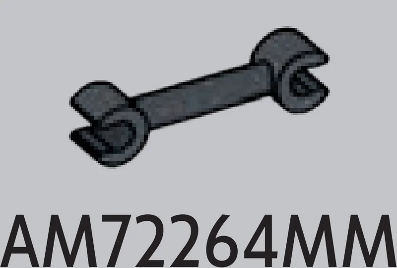 Connector: clip, small double-sided 1 x 4 in Gray, Dark (Metallic)